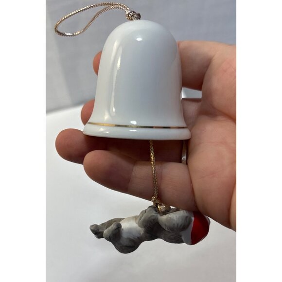 J.S.N.Y. Christmas Bell Ornament W/ Mouse Happy Holidays Text - Picture 4 of 8